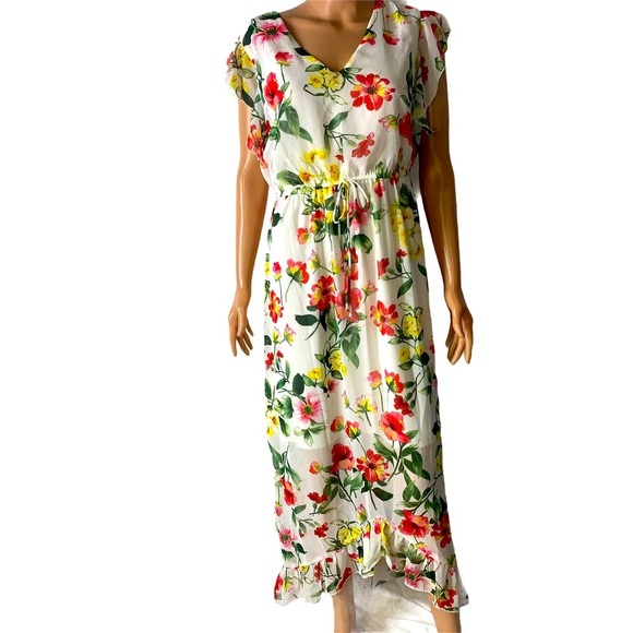 EnFocus Studio Floral flowy one piece dress SZ M/L - Picture 2 of 10